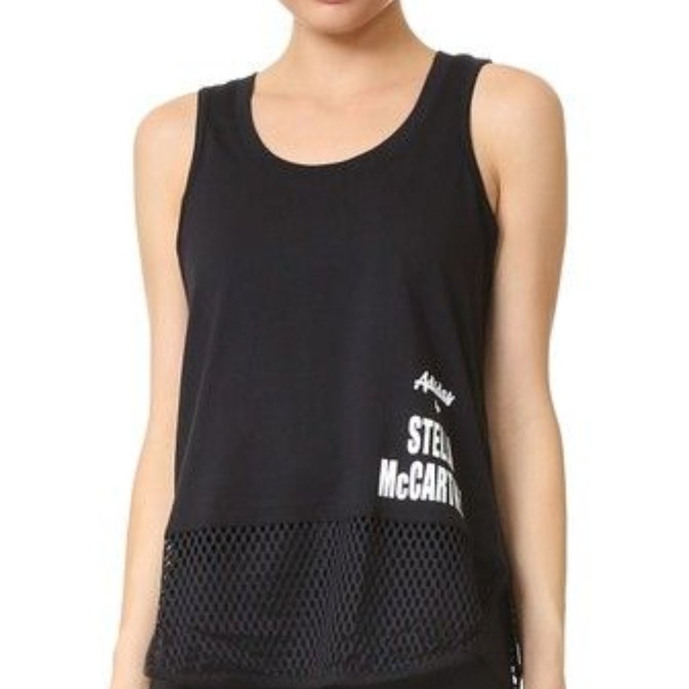 Stella McCartney for Adidas Black Tank With Netting Bottom